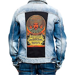 Dragonfly Clothing Jimi Hendrix Experience 3 Faces - Psychedelic Boys Denim Jacket X Large