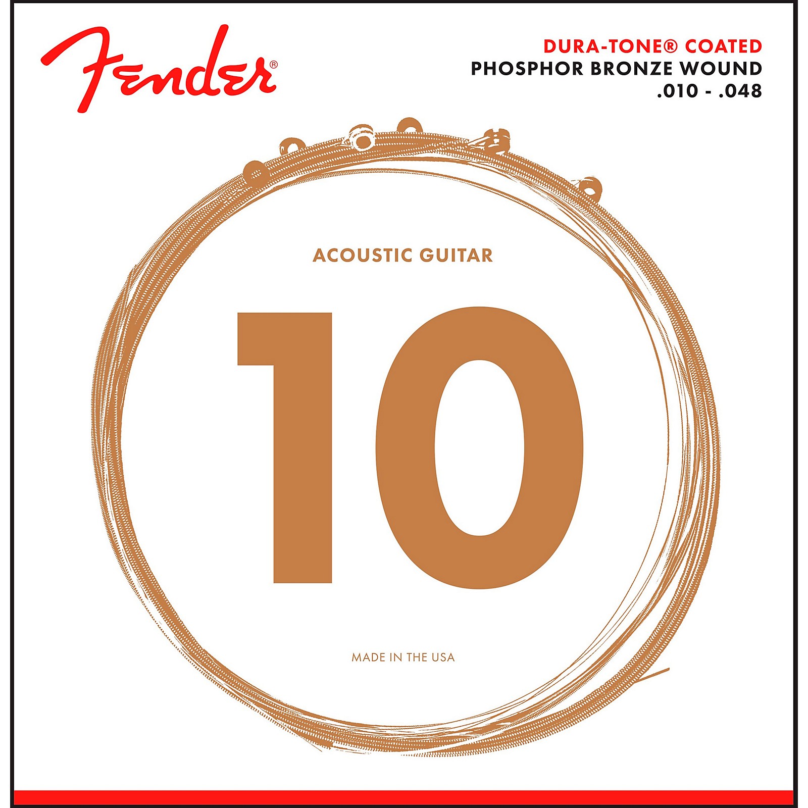 Fender 860XL Phosphor Bronze DuraTone Coated Extra Light Acoustic