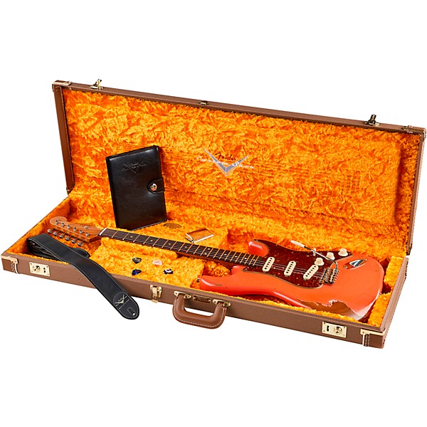 Fender Custom Shop 1960 Roasted Heavy Relic Stratocaster Electric Guitar Faded Aged Fiesta Red