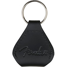 Fender Leather Pick Holder Keychain Black