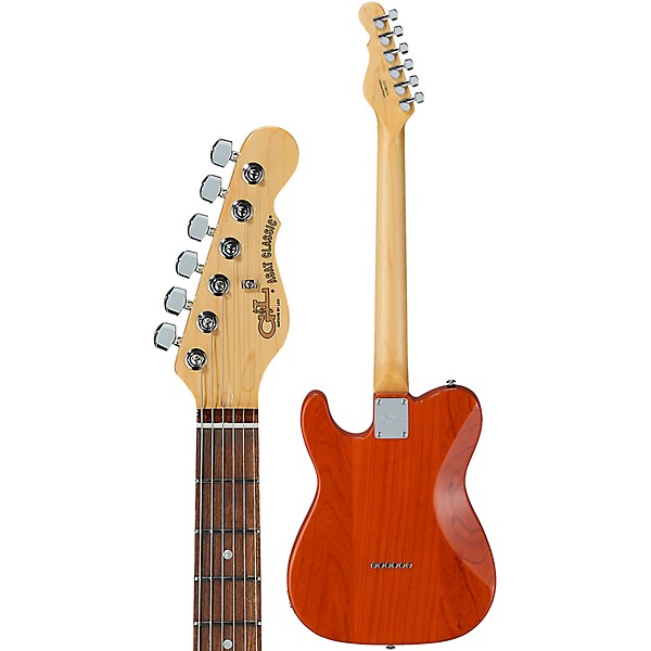 G&L Fullerton Deluxe ASAT Classic Bluesboy Electric Guitar Caribbean Rosewood Fingerboard Clear Orange
