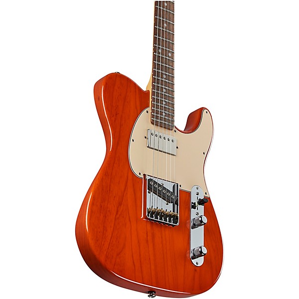 G&L Fullerton Deluxe ASAT Classic Bluesboy Electric Guitar Caribbean Rosewood Fingerboard Clear Orange