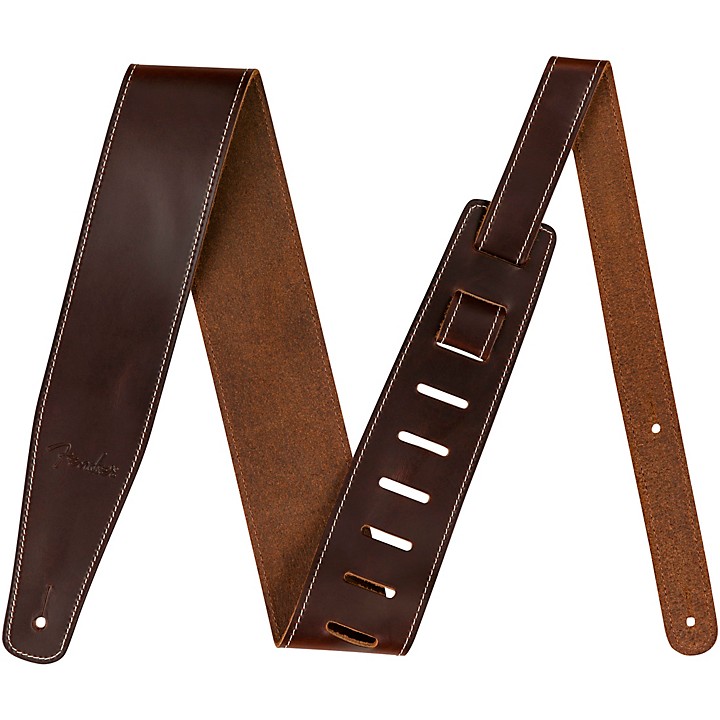 guitar strap brown leather