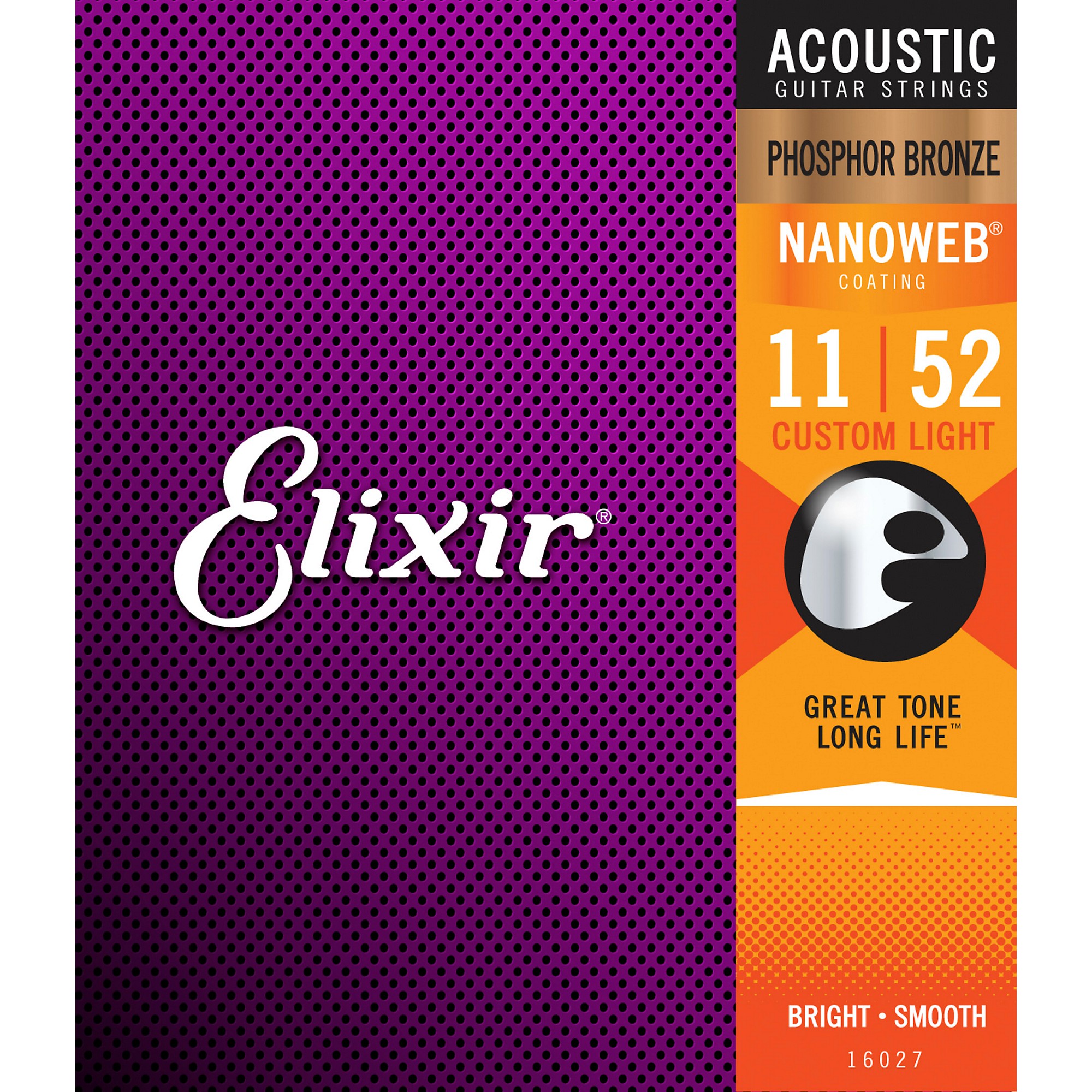 Elixir Phosphor Bronze Acoustic Guitar Strings with NANOWEB