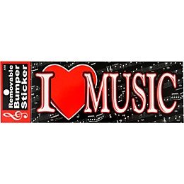 AIM I Heart Music Bumper Sticker