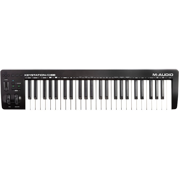 Mac/PC Free Online / App Lessons and Software Production Suite included Connectivity M-Audio Keystation 49 MK3-49-Key USB MIDI Keyboard Controller with Pitch / Modulation Wheels Plug & Play 