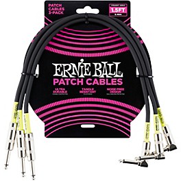 Ernie Ball 3-Pack Patch Cable 1.5 ft. Black Ernie Ball 3-Pack Patch Cable 1.5 ft. Black