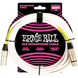 Ernie Ball XLR Microphone Cable 20 ft. White Ernie Ball XLR Microphone Cable 20 ft. White