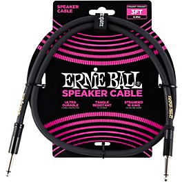 Ernie Ball Ernie Ball Speaker Cable Black Straight... Ernie Ball Ernie Ball Speaker Cable Black Straight/Straight 3 ft. Black