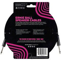 Ernie Ball Ernie Ball Speaker Cable Black Straight/Straight 3 ft. Black