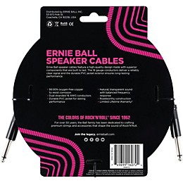Ernie Ball Ernie Ball Speaker Cable Black Straight/Straight 6 ft. Black