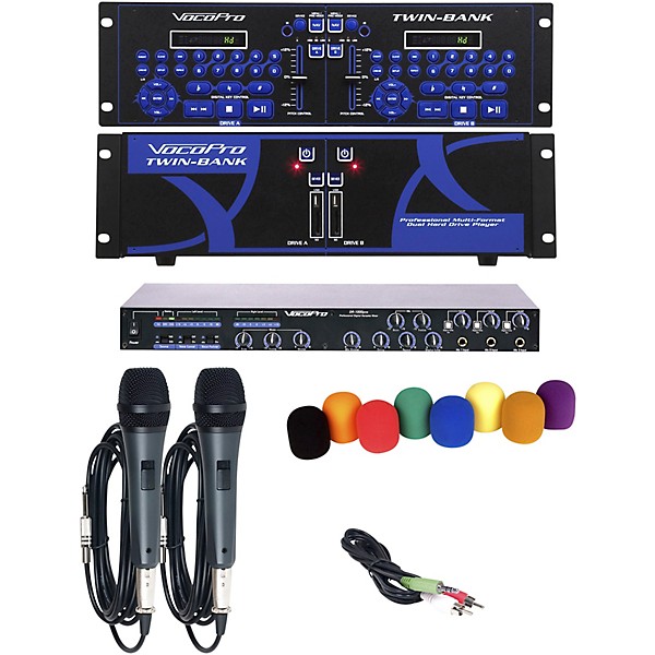 Open Box VocoPro TWIN-BANK PLUS Digital DJ Karaoke Installation System Level 2  190839803108