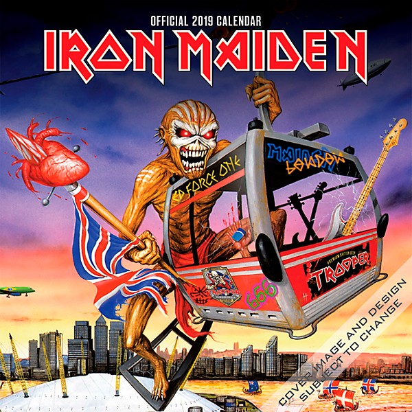 Clearance Browntrout Publishing Iron Maiden 2019 Calendar