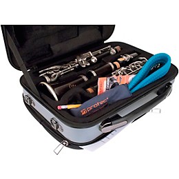 Protec ZIP Clarinet Case with Removable Music Pocket, Silver