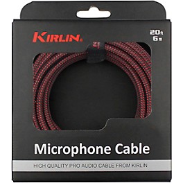 Kirlin XLR Male To XLR Female Microphon... Kirlin XLR Male To XLR Female Microphone Cable - Black And Red Woven Jacket 20 ft.