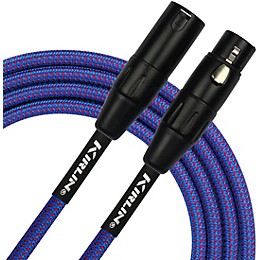 Kirlin XLR Male To XLR Female Microphone Cable - Royal Blue Woven Jacket 20 ft.