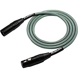 Kirlin XLR Male To XLR Female Microphone Cable - Olive Green Woven Jacket 20 ft.