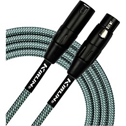 Kirlin XLR Male To XLR Female Microphone Cable - Olive Green Woven Jacket 20 ft.