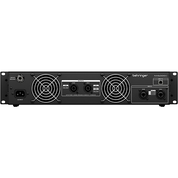 Behringer NX6000D 6000W Power Amplifier With DSP