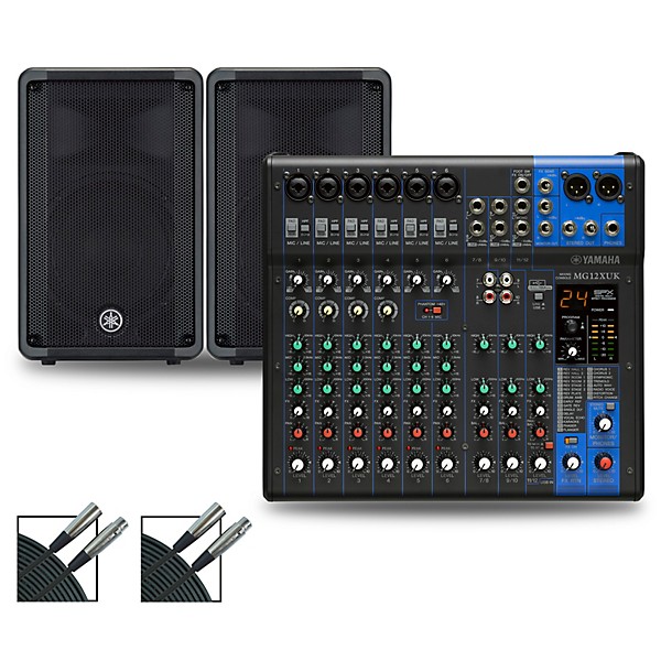 Yamaha MG12XUK Mixer with Yamaha DBR Speakers 10