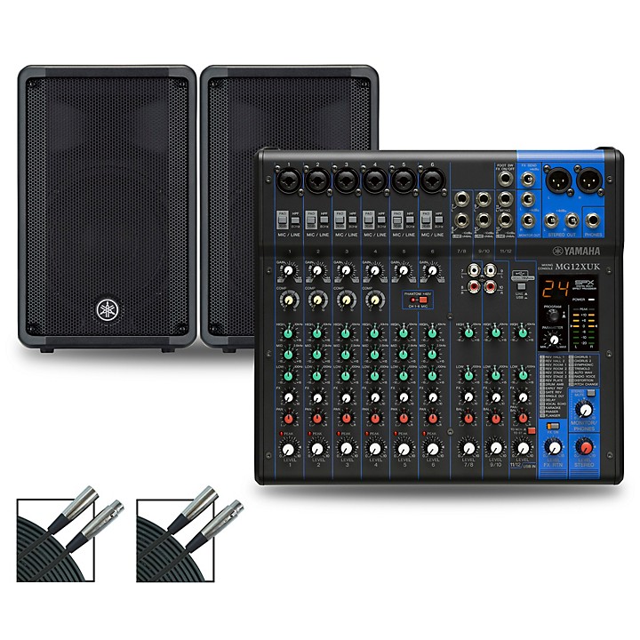 Yamaha MG12XUK Mixer with Yamaha DBR Speakers 10