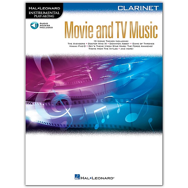 Hal Leonard Movie and TV Music for Clarinet Instrumental Play-Along Book/Audio Online