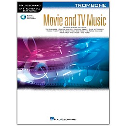 Hal Leonard Movie and TV Music for Trombone Instrumental Play-Along Book/Audio Online