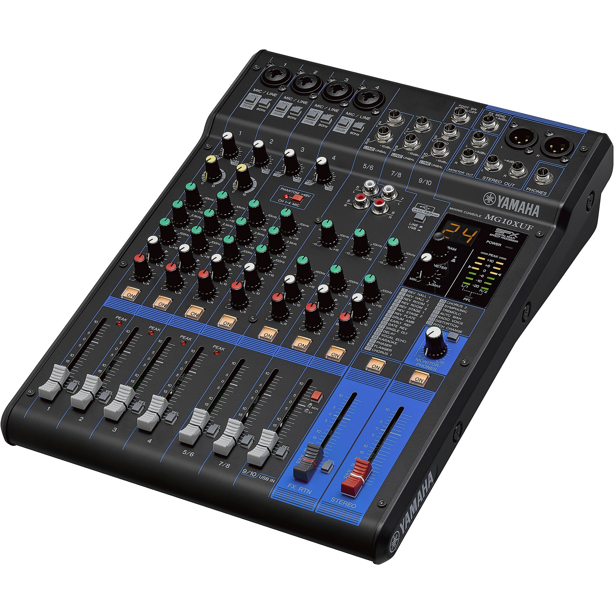 Yamaha MG10XUF Mixer and Kustom HiPAC Speakers 10