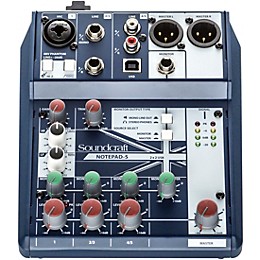 Soundcraft Notepad12FX Mixer and Kustom HiPAC Speakers 12" Mains