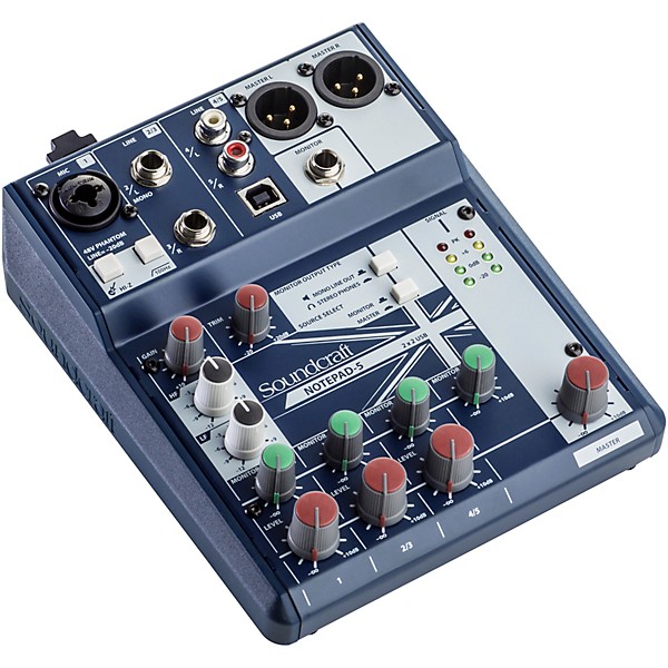 Soundcraft Notepad12FX Mixer and Kustom HiPAC Speakers 12" Mains
