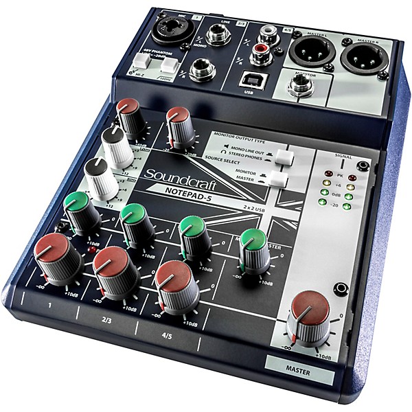 Soundcraft Notepad12FX Mixer and Kustom HiPAC Speakers 12" Mains