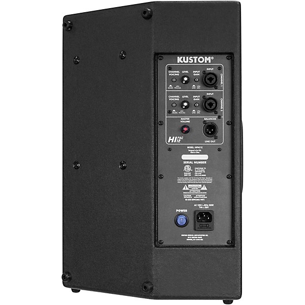 Soundcraft Notepad12FX Mixer and Kustom HiPAC Speakers 12" Mains