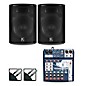 Soundcraft Notepad8FX Mixer and Kustom HiPAC Speakers 12" Mains thumbnail