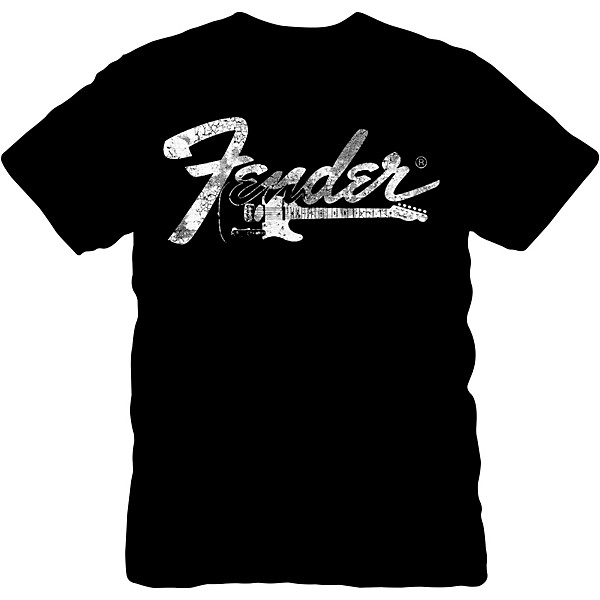 Fender Logo Side Guitar T-Shirt Large
