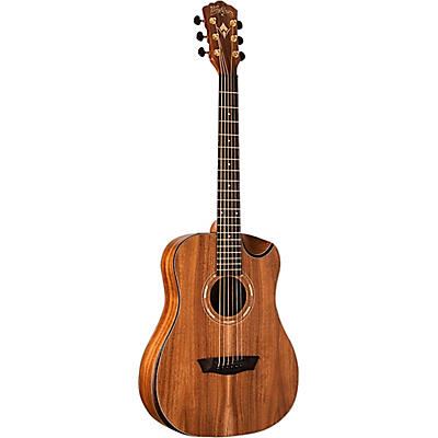 Washburn Wcgm55k Comfort Mini Grand Auditorium Acoustic Guitar Natural for sale