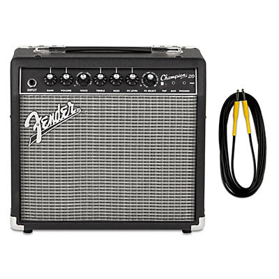 Fender Champion 20 Guitar Combo Amp With 20' Instrument Cable for sale