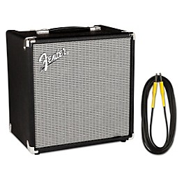 Fender Rumble 25W 1x8 Bass Combo Amp and 20' Instrument Cable