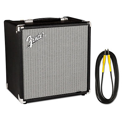 Fender Rumble 25W 1X8 Bass Combo Amp And 20' Instrument Cable for sale