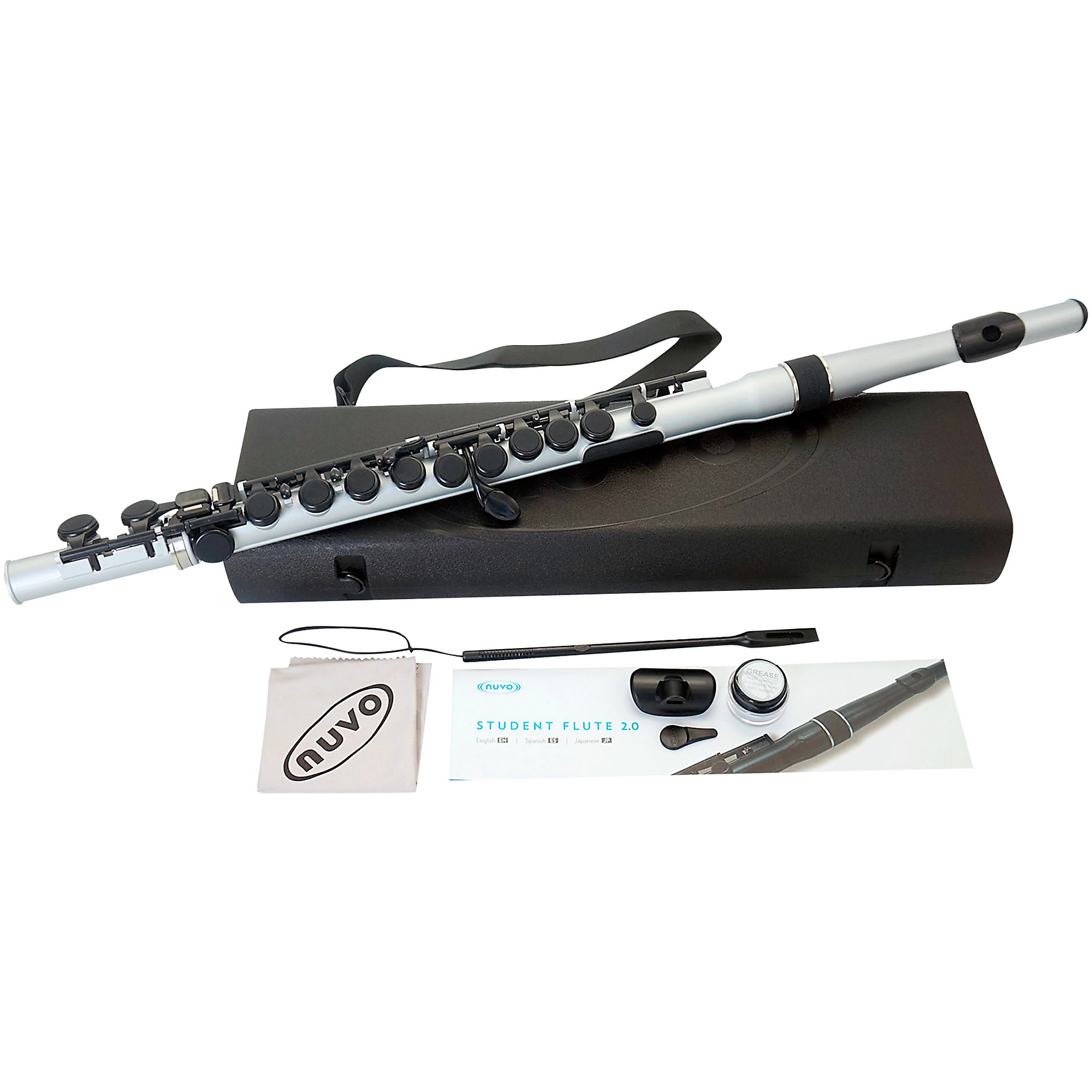 KBI Music Shoppe - Nuvo Student Flute 2.0 Silver/Blk