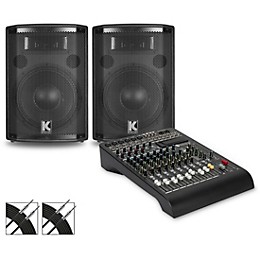 RCF LPAD-12X Mixer and Kustom HiPAC Speakers 10" Mains