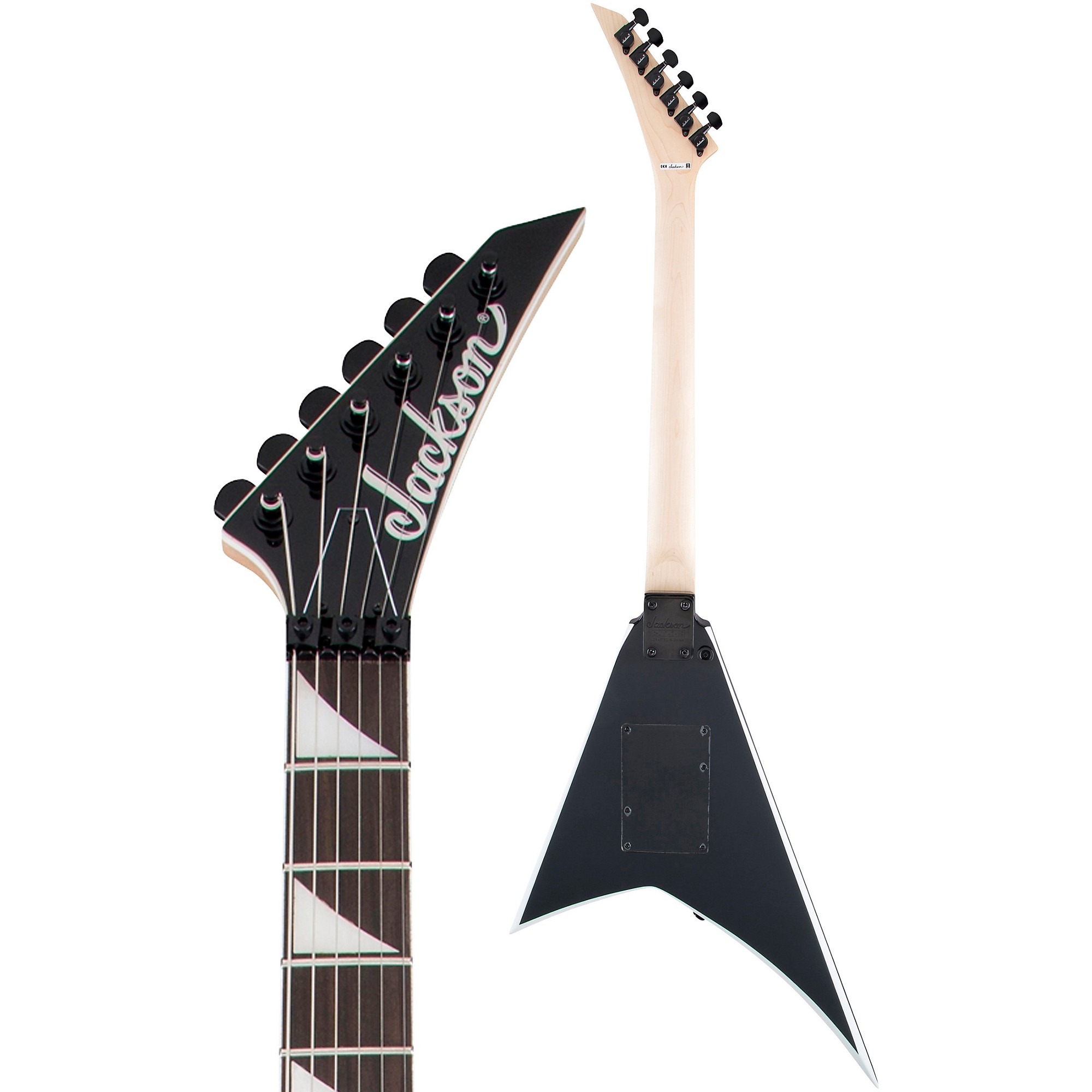 Jackson Rhoads JS32 Electric Guitar Black With White Bevel Jackson Rhoads JS32 Electric Guitar Black With White Bevel