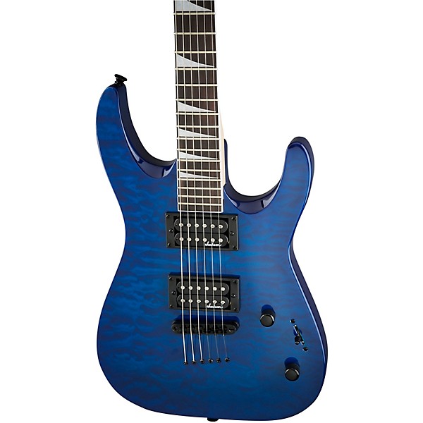 Jackson Dinky JaS32TQ DKA Arch Top Electric Guitar Transparent Blue