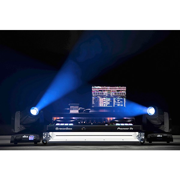 Pioneer DJ DDJ-400 Performance Controller with RB-DMX1 Lighting Controller and ADJ Ultra Quad Pak Pro