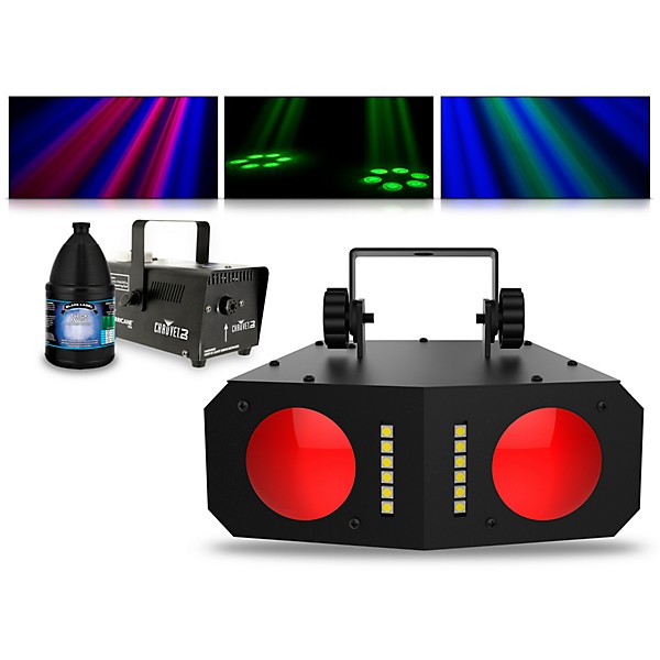 CHAUVET DJ Duo Moon with Hurricane 700 Fog Machine and Juice