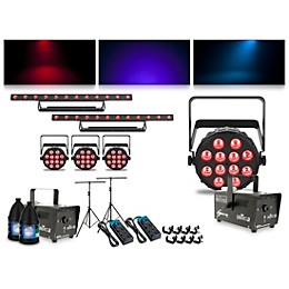CHAUVET DJ Complete Lighting Package with SlimPAR T12 BT, ColorBAND T3 BT and Hurricane 700 Fog Machine