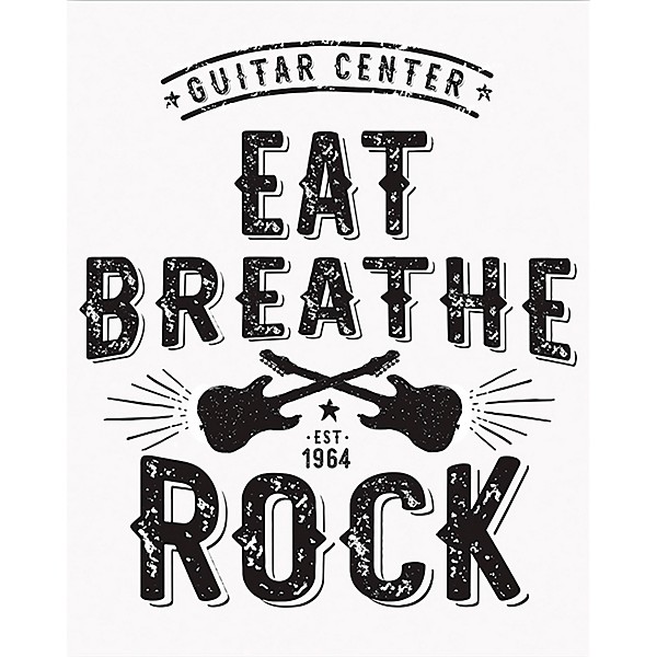 Clearance Guitar Center Eat Breathe Rock Est. 1964 Sticker