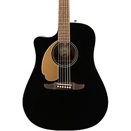Open Box Fender California Redondo Player Left-Handed Acoustic-Electric Guitar Level 2 Jetty Black 190839906038