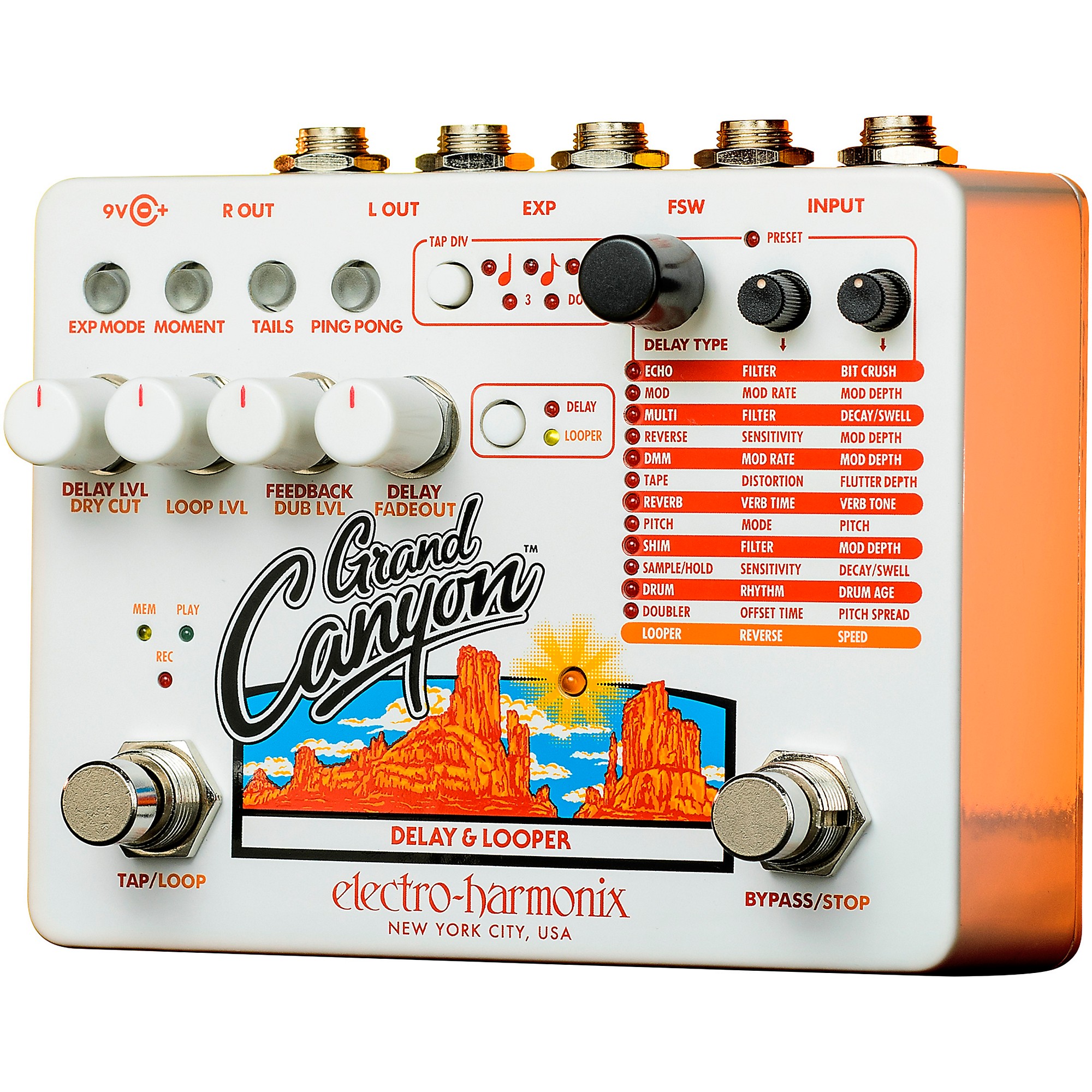 Electro-Harmonix Grand Canyon Delay and Looper Effects Pedal