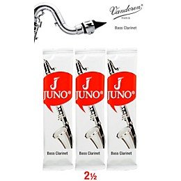 Vandoren JUNO Bass Clarinet, 3 Reed Card 2.5