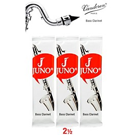 Vandoren JUNO Bass Clarinet, 3 Reed Card 2 Vandoren JUNO Bass Clarinet, 3 Reed Card 2.5